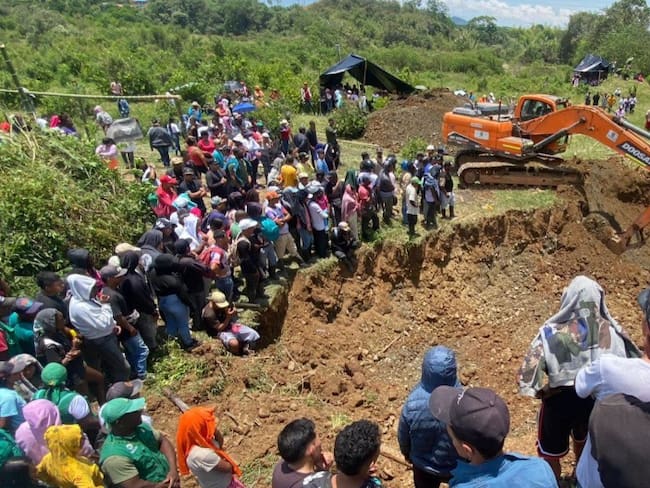 Recuperan los cuerpos de siete mineros atrapados en el norte del Cauca