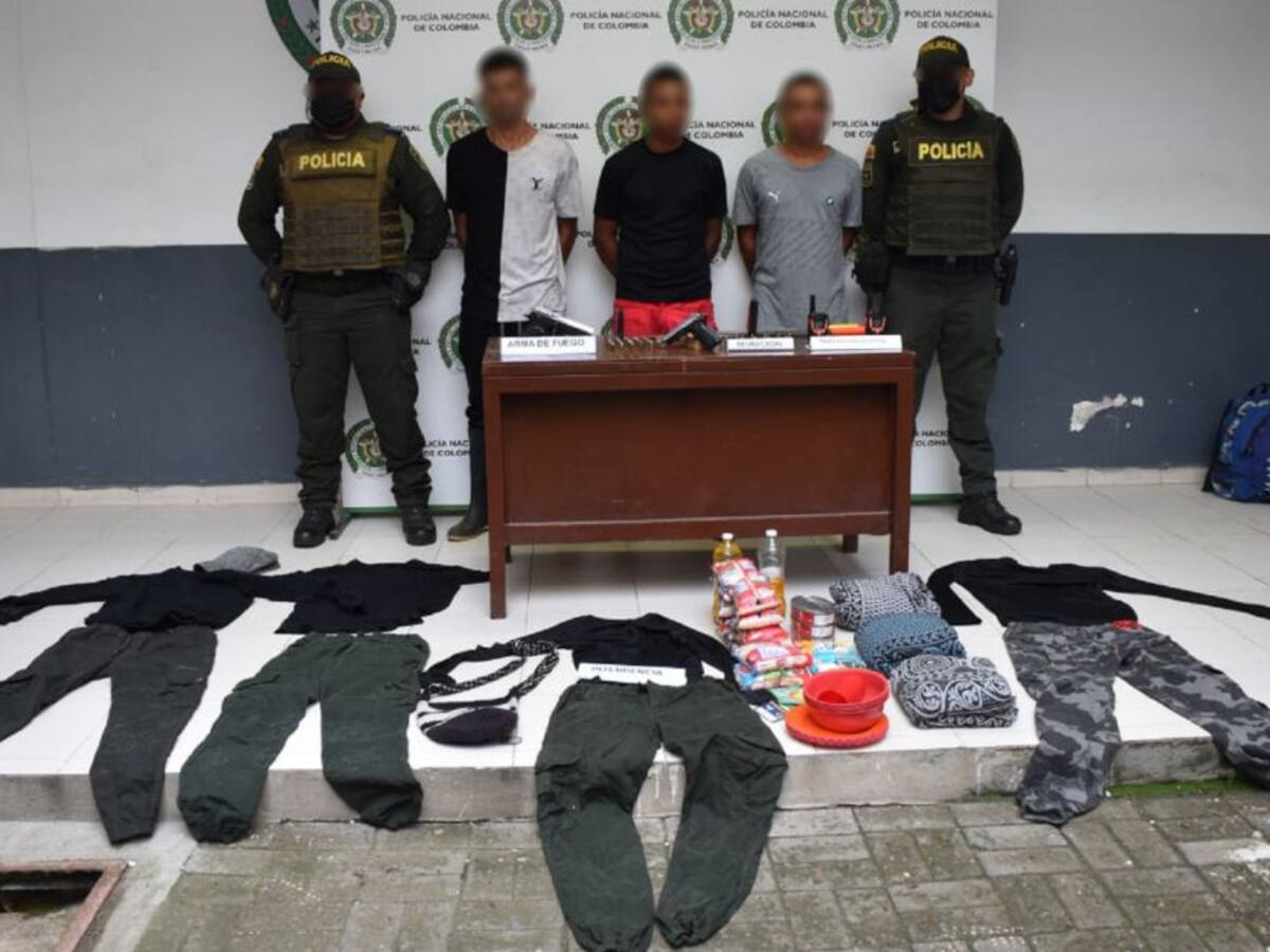 Tres presuntos miembros del Clan del Golfo capturados en Cartagena