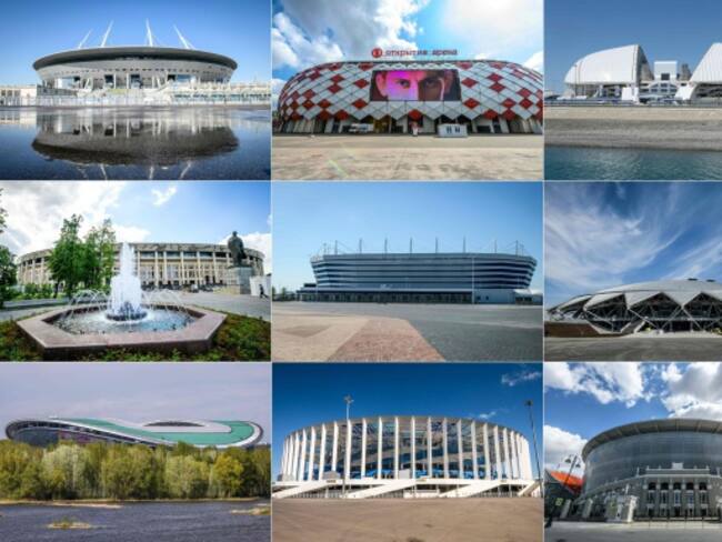 Conozca los 12 estadios para el Mundial de Rusia 2018