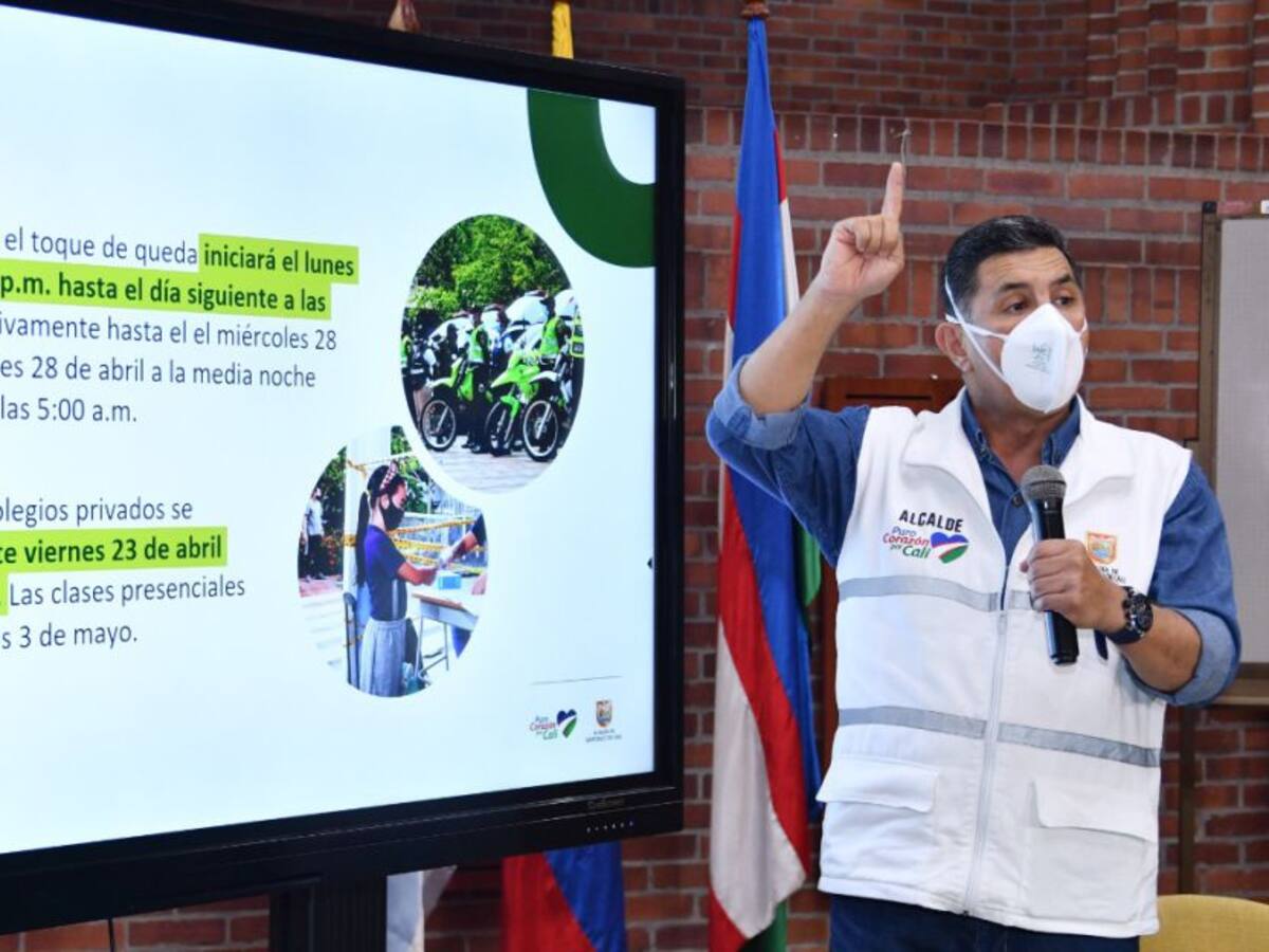 Cali de nuevo a confinamiento desde la media noche del jueves
