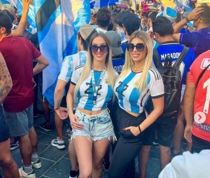 Modelos argentinas que celebraron en Qatar 2022 en Topless | Instrgram: @noe.dreams1.