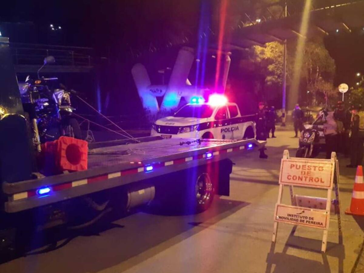 Más de 100 sancionados durante la caravana de Halloween en Pereira