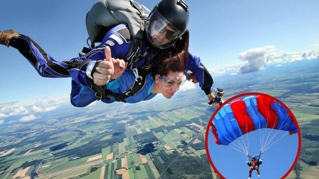 Personas saltando en Paracaídas // Getty Images