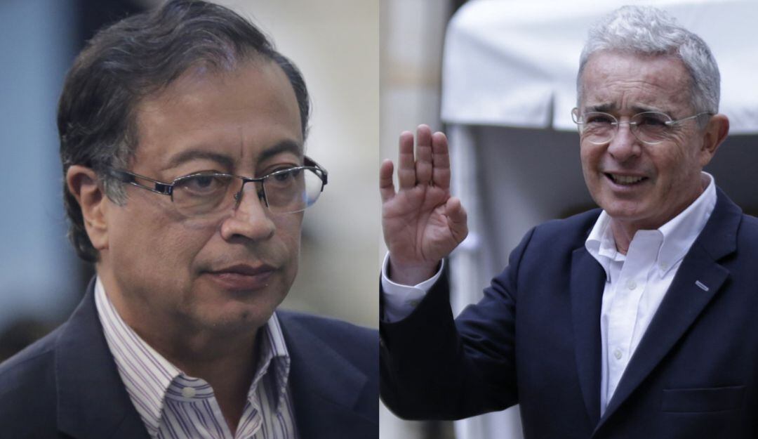 Gustavo Petro y Álvaro Uribe