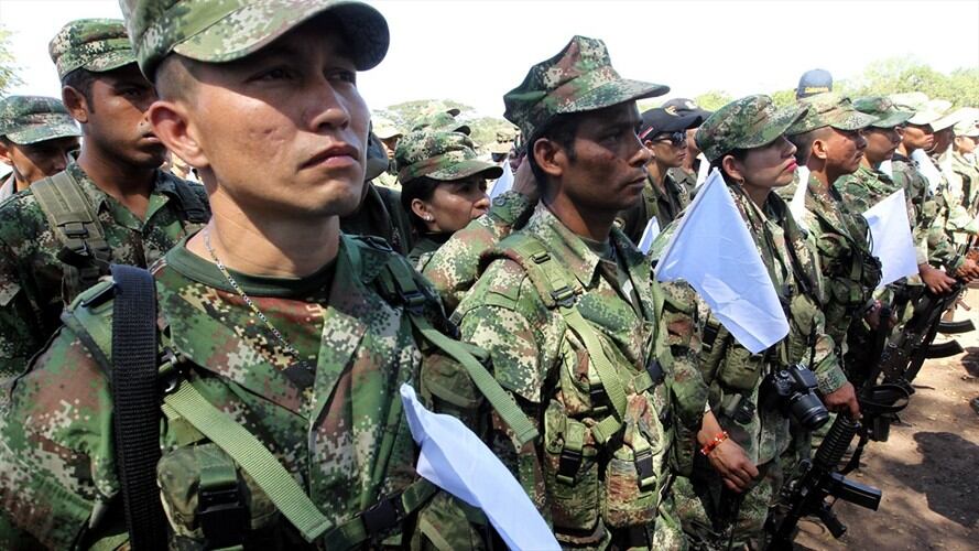 Guerrilleros en zonas veredales. Foto: Agencia EFE