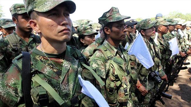 Guerrilleros en zonas veredales. Foto: Agencia EFE