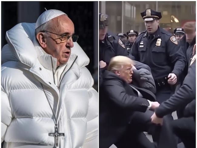 Fotos de Donald Trump y el Papa Francisco creadas con inteligencia artificial / redes sociales