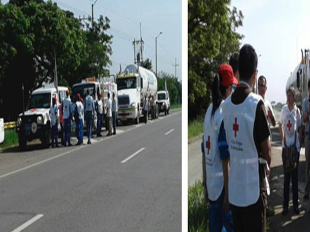 Cruz Roja Colombiana realizó caravana humanitaria para trasladar oxígeno líquido a Cauca y Nariño
