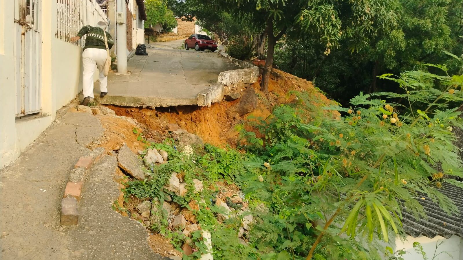 Deslizamiento en el barrio El Salado, Cúcuta / Foto: Caracol Radio