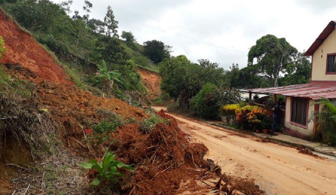 foto archivo deslizamiento en Caldas