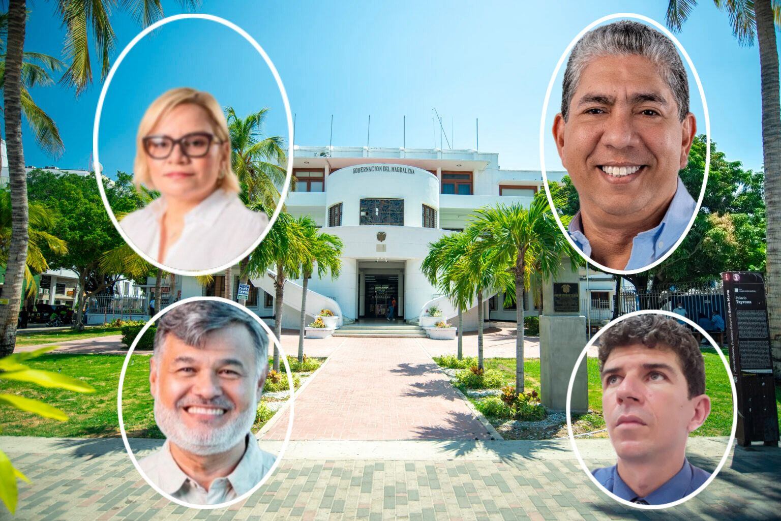 Estos son los candidatos a la Gobernación del Magdalena: Margarita Guerra, Rafael Noya, Luis Santana y Miguel Martínez.