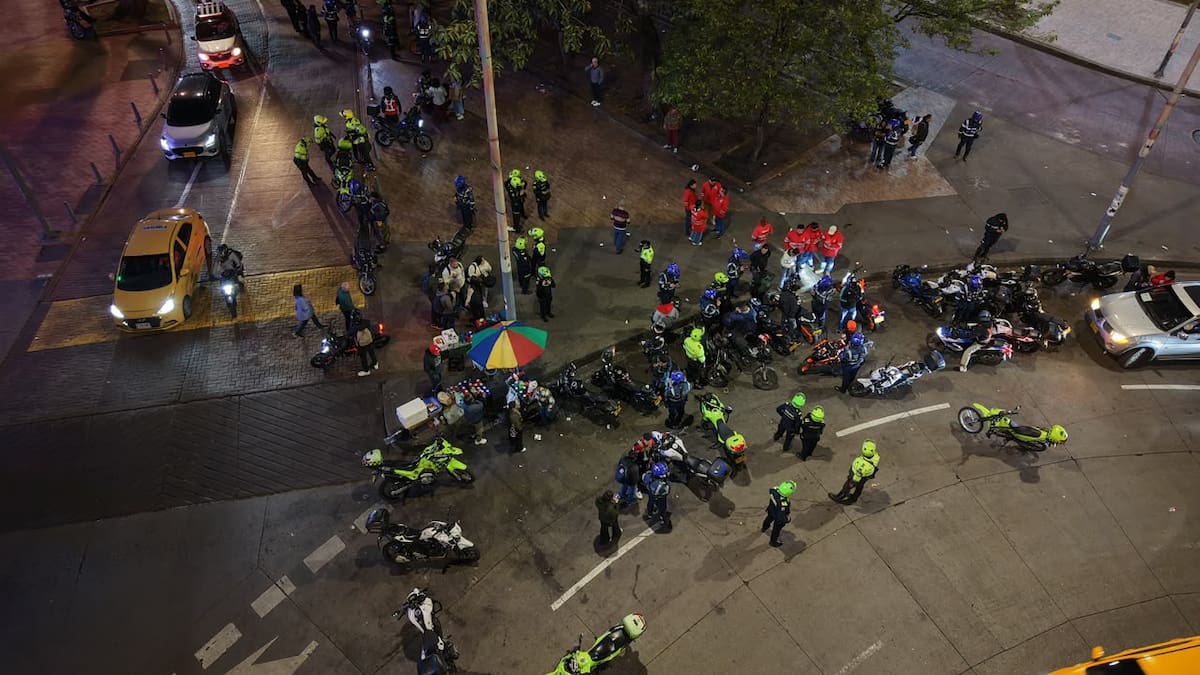 Piques ilegales en Bogotá: 196 comparendos y 31 vehículos inmovilizados en una noche