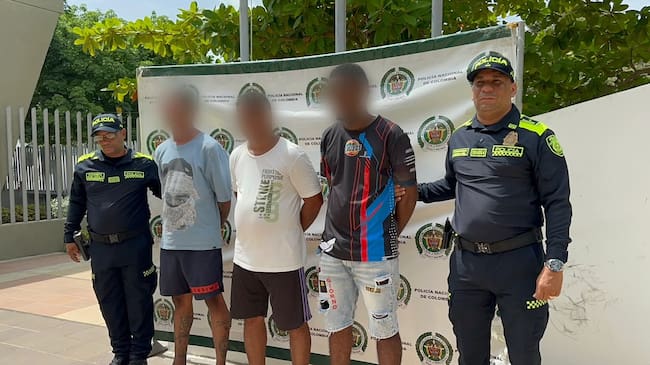 Capturan a los milindos. // Policía Metropolitana de Cartagena