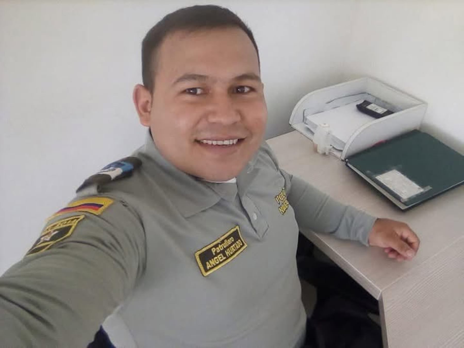 Patrullero, Ángel Fair Hurtado Urriago, asesinado en el Tolima