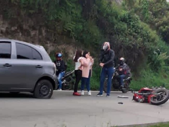 Accidente de tránsito en el sector de Los Cámbulos, Manizales