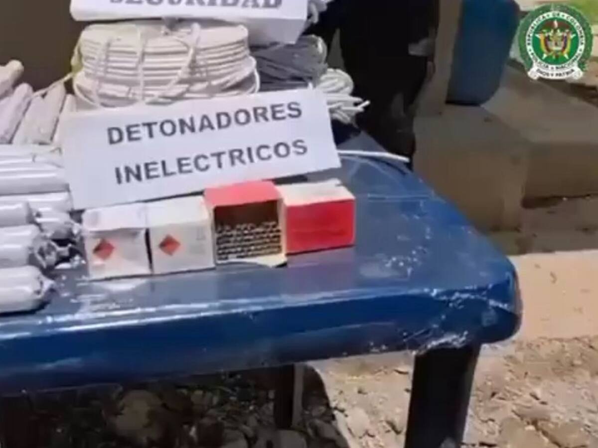 556 kilos de explosivos fueron incautados en una mina de Remedios, Antioquia
