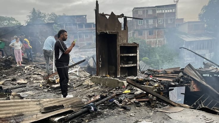 Aleyda Santamaría, damnificada de incendio