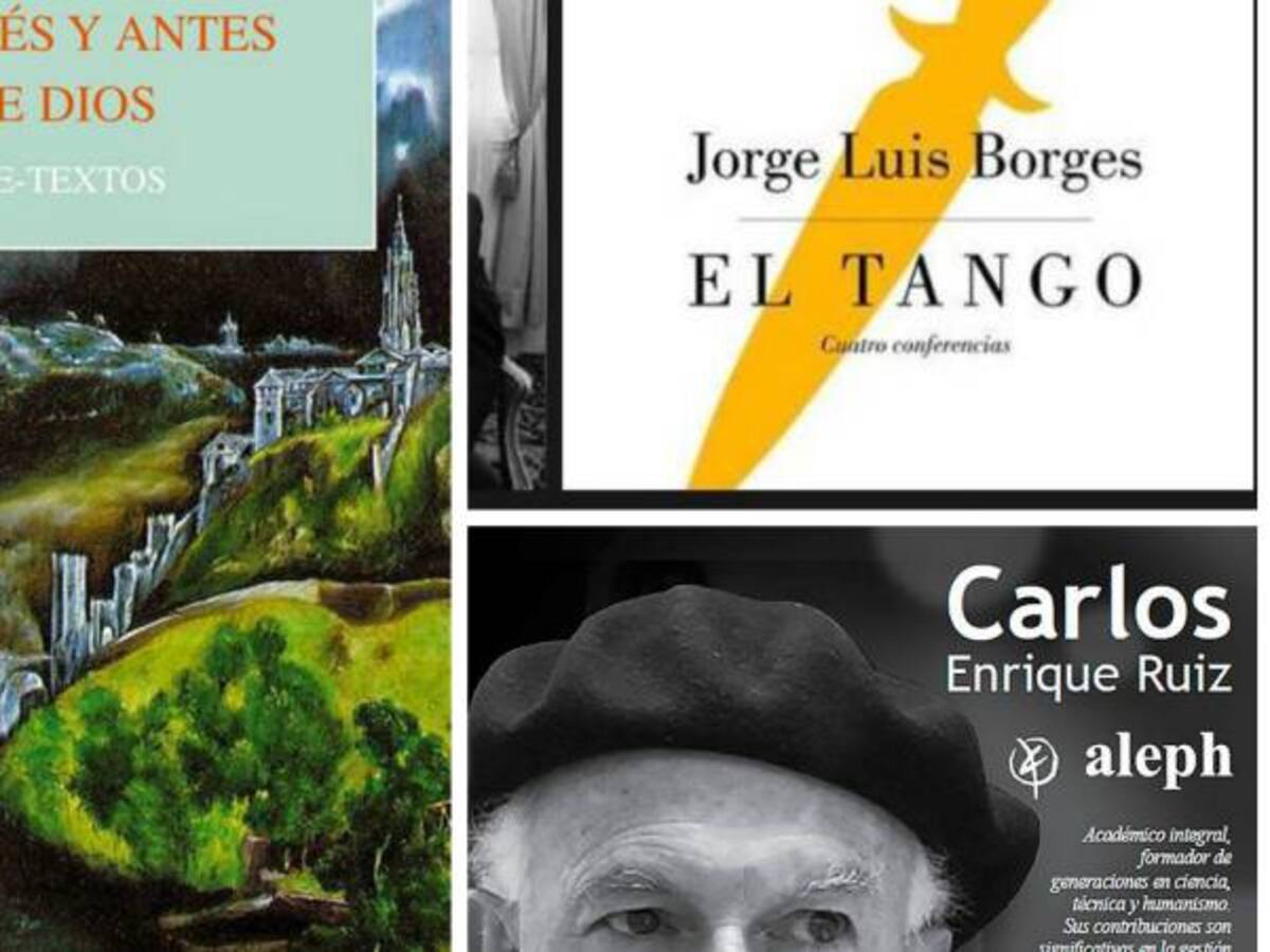 Los escritores Carlos Enrique Ruiz, Octavio Escobar y Bernardo Atxaga en El Club de Lectura