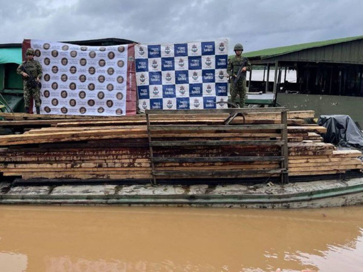 Más de 3.150 piezas de madera de bosque nativo se incautaron en Putumayo