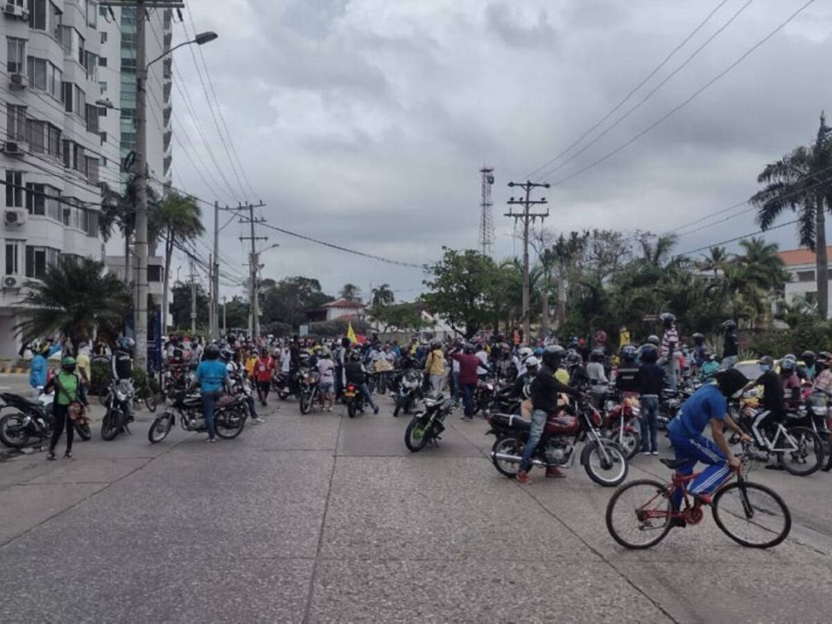 Marcha terminó con desórdenes en Bocagrande y El Laguito