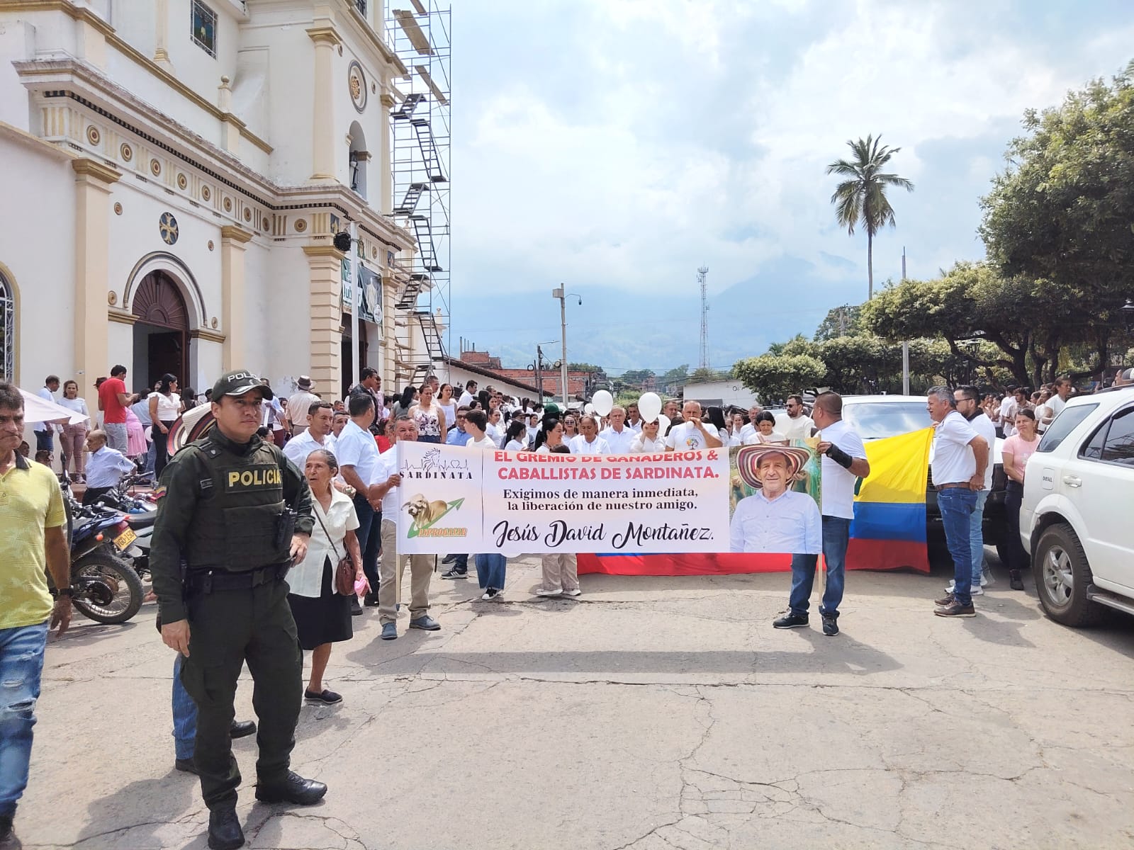 Marcha por la libertad del padre de la alcaldesa de Sardinata / Foto: Cortesía