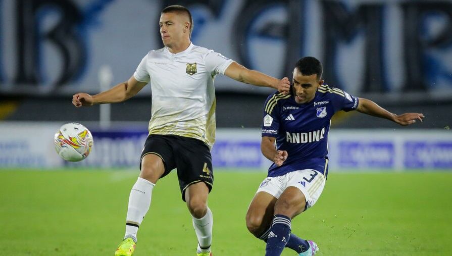 Omar Bertel durante el partido ante Águilas Doradas / Colprensa