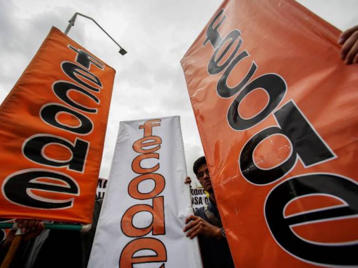 Plantón del magisterio para protestar contra la alcaldía de Cartagena