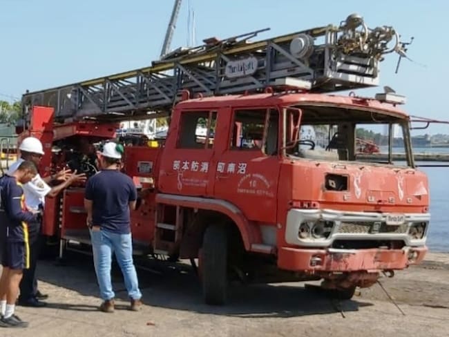 Máquina de bomberos de Cartagena se convertirá en arrecife artificial