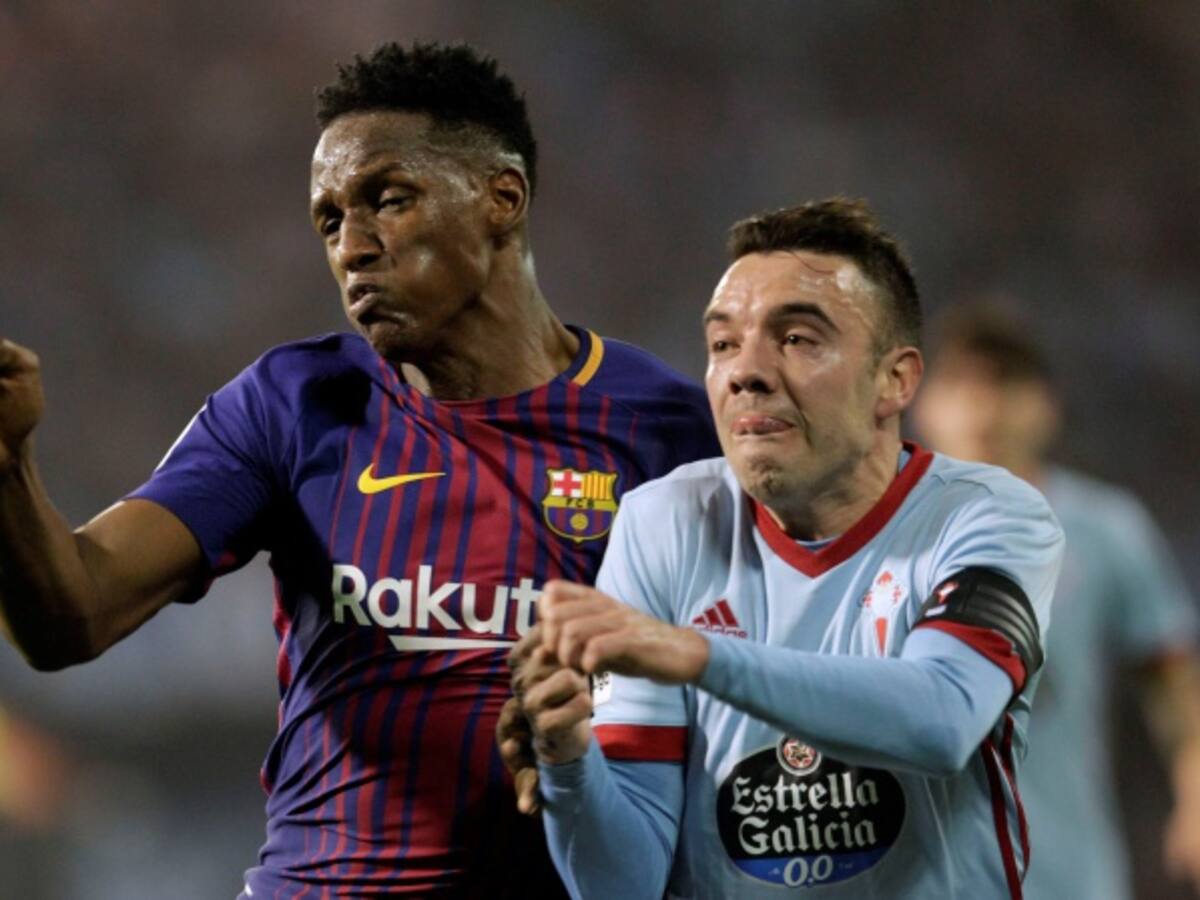 Discreta presentación de Mina en el 2-2 del Barcelona ante Celta de Vigo