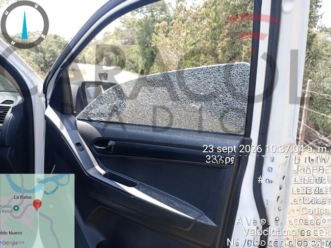 Ataque armado contra comitiva de la Fiscalía: Foto suministrada a Caracol Radio