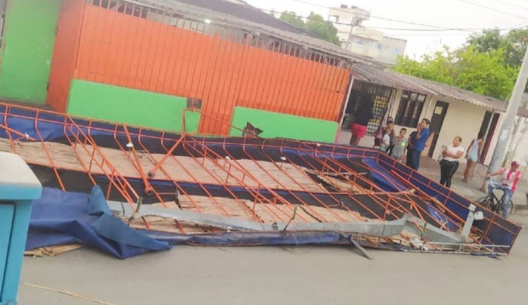 Establecimiento comercial afectado