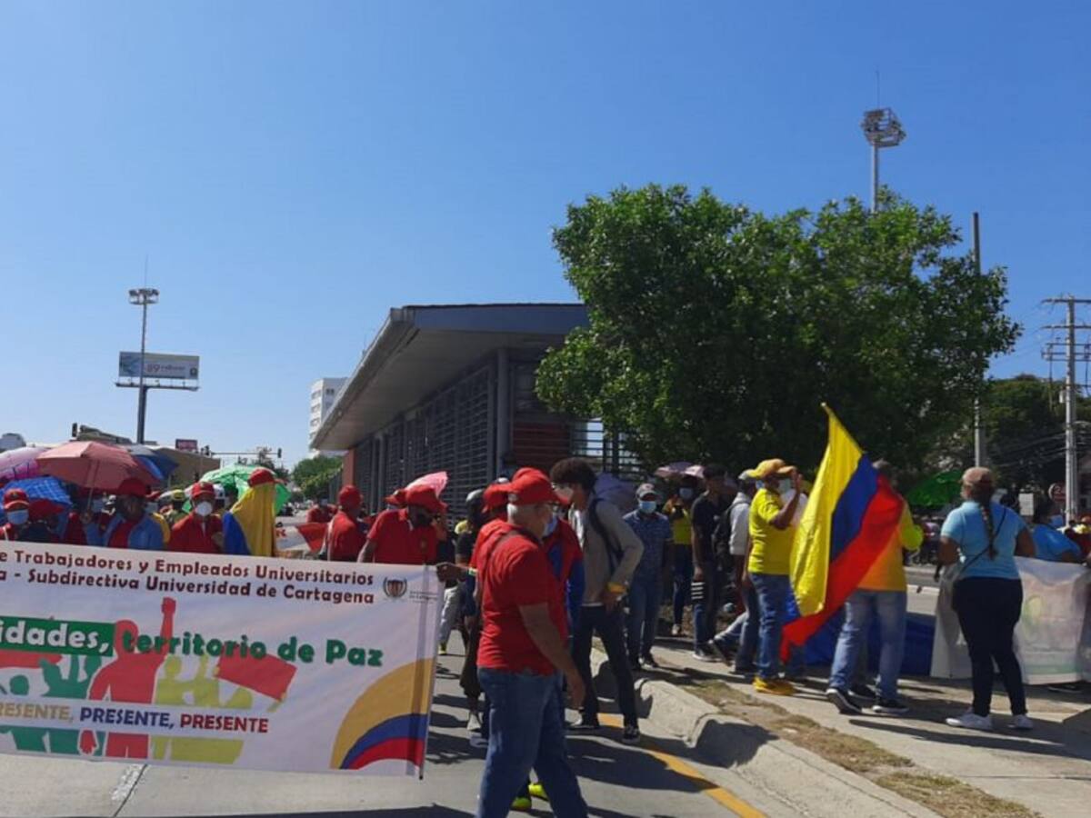 Centrales obreras marcharon por las vías principales de Cartagena