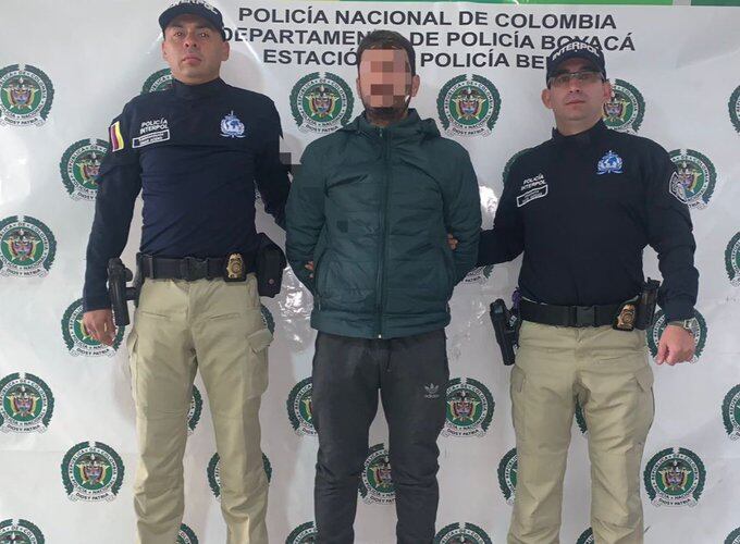 Alias 'El Barbero', integrante del Tren de Aragua, capturado en Boyacá por la Policía Nacional con circular roja de Interpol.