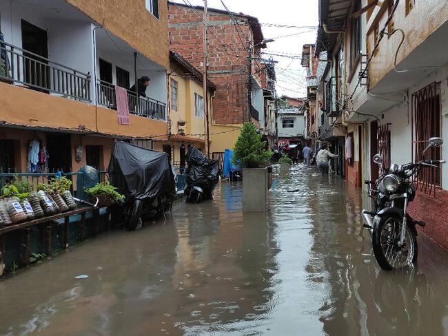 Sector Las Playas de Rionegro, uno de los más afectados por las lluvias. Cortesía: Denuncias Antioquia.