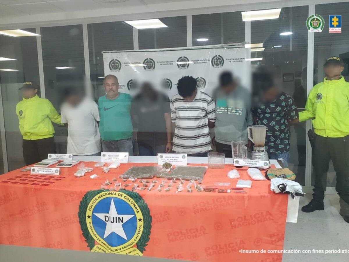 Siete personas implicadas en tráfico de estupefacientes fueron judicializadas en Bolívar