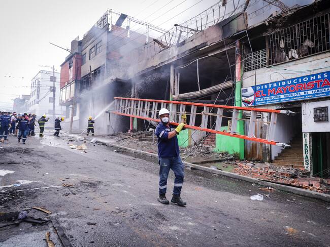 Zona comercial afectada por el incendio en el sector de la carrera cuarta con calle 19