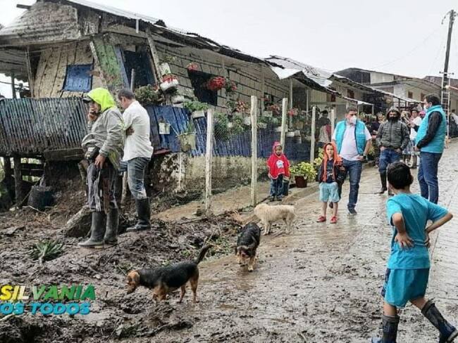 Uno de los lugares en Pensilvania, Caldas, que resultó afectado por las fuertes lluvias.