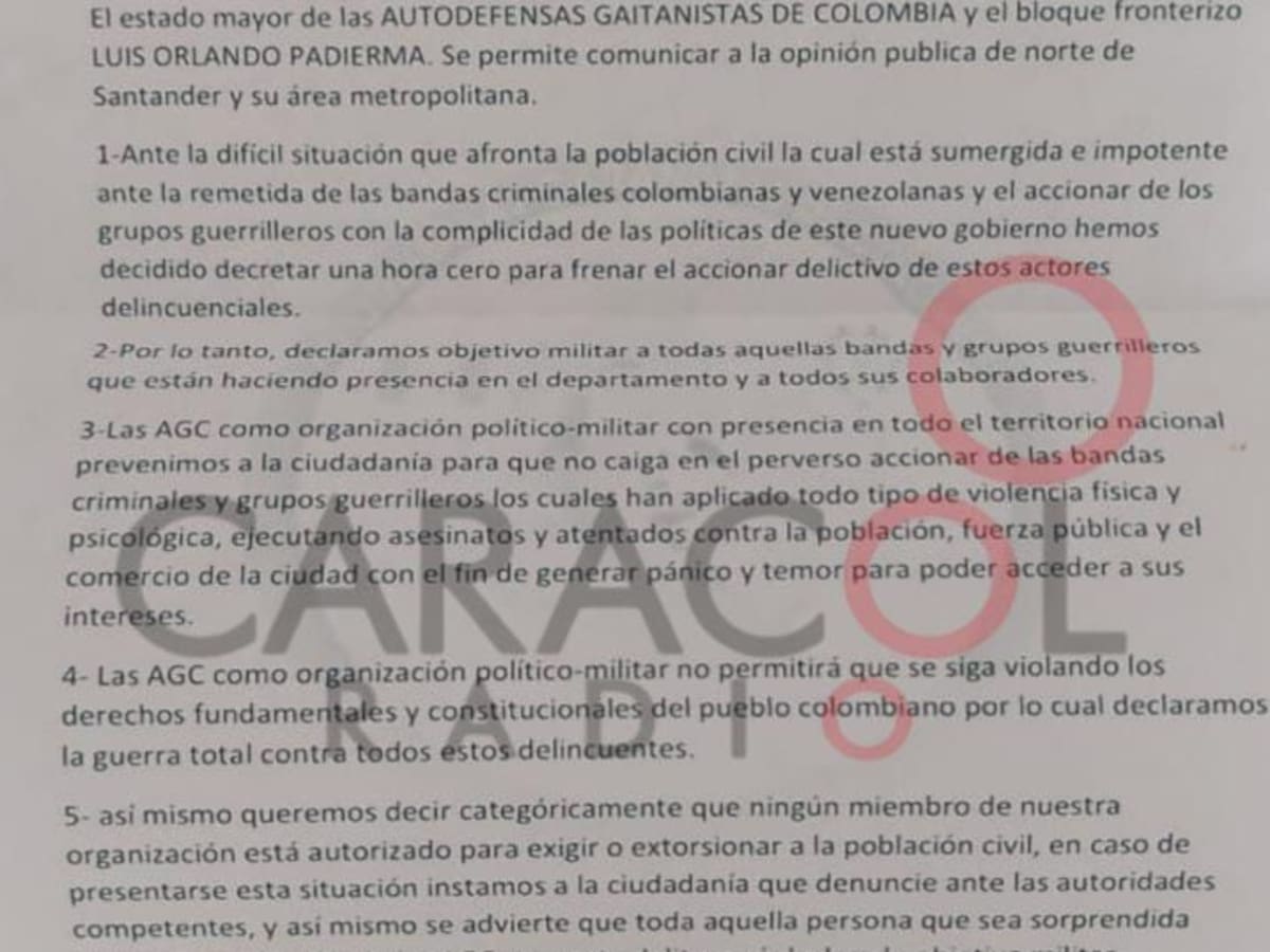 Preocupación por aparición de panfletos en salones comunales de Cúcuta