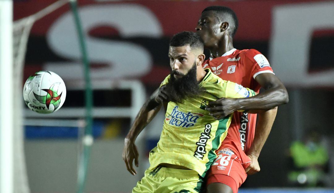 Alejandro Quintana, autor del gol de triunfo de Atlético Bucaramanga ante América de Cali.