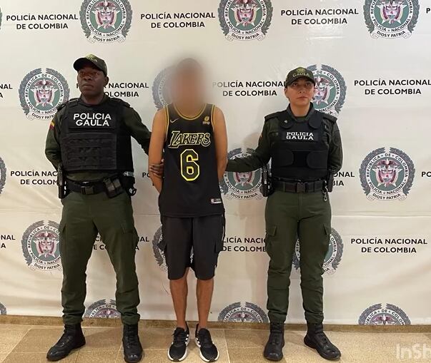 Captura presunto extorsionista. Foto: Cortesía Policía, Quindío