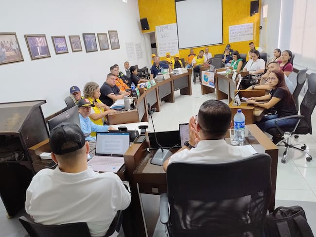 Consejo de Gestión del Riesgo extraordinario en La Virginia (foto: Alcaldía de La Virginia)