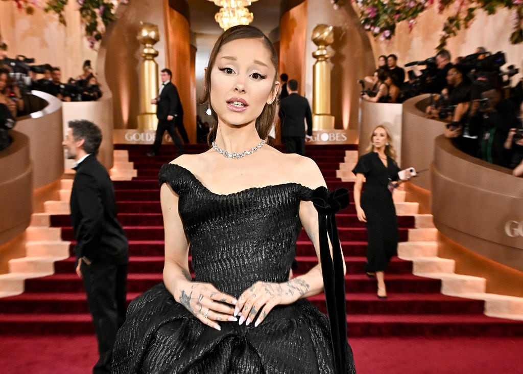 Ariana Grande at the 83rd Annual Golden Globes held at The Beverly Hilton on January 11, 2026 in Beverly Hills, California. (Photo by Michael Buckner/2026GG/Penske Media via Getty Images)