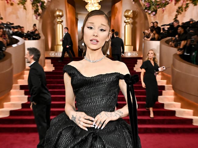 Ariana Grande at the 83rd Annual Golden Globes held at The Beverly Hilton on January 11, 2026 in Beverly Hills, California. (Photo by Michael Buckner/2026GG/Penske Media via Getty Images)