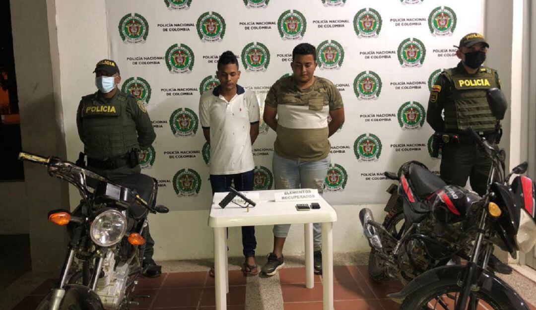 Presuntos delincuentes implicados en el robo