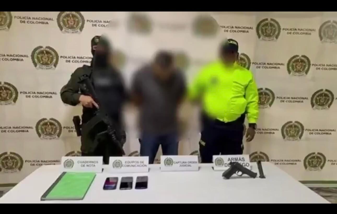 Alias 'Richard', señalado como cabecilla financiero y de narcotráfico de una estructura criminal vinculada a redes internacionales del crimen organizado. Foto: Policía.