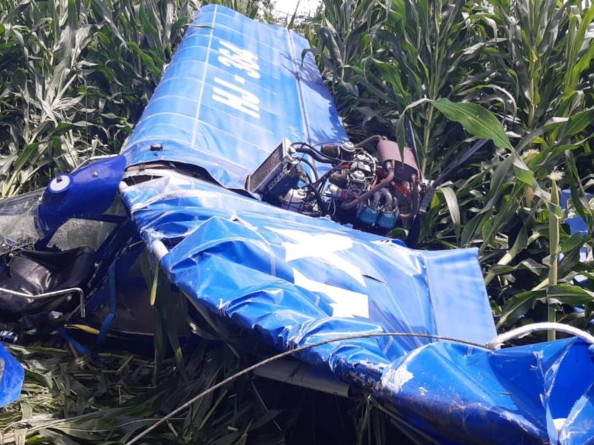 No hubo heridos ante caída de avioneta en zona rural de Montenegro