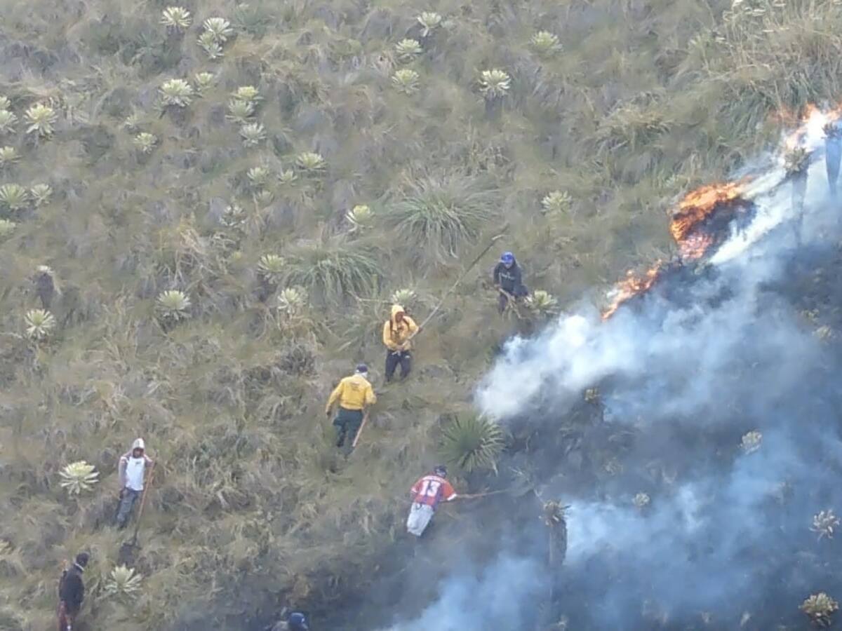 Más de cuatro hectáreas de páramo se incineraron en Cumbal (Nariño)