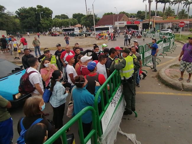 Entrada a La Parada en la frontera de Colombia con Venezuela