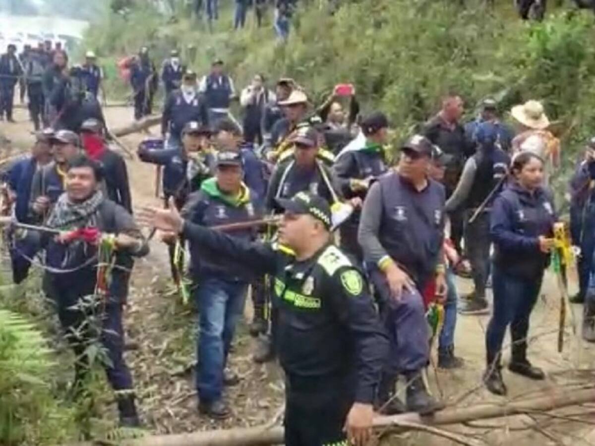 Comunidad de un resguardo indígena de Riosucio, Caldas protestaron por el POBT