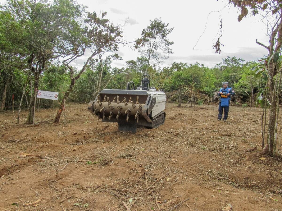 Avanza trabajo de desminado en Colombia, Huila